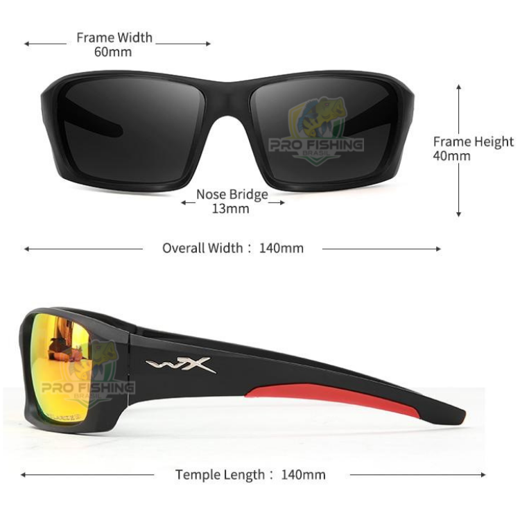 Novo Óculos de Sol Polarizado WX Wiley-X HD 2022 com Proteção Solar UV+400