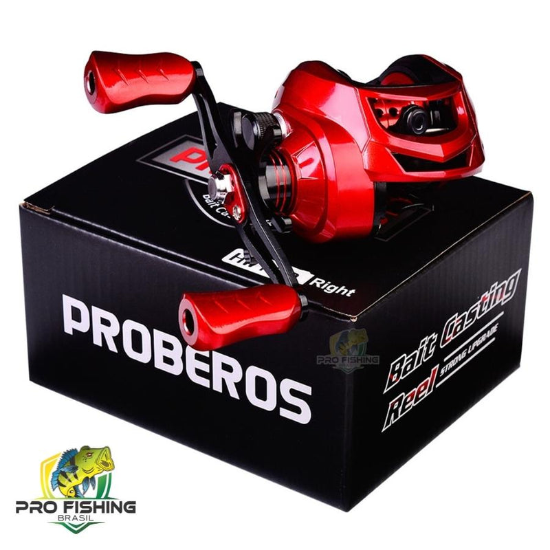 Nova Carretilha RED MAX PROBEROS - Super MAX DRAG de 10 KG - Velocidade de Recolhimento de 7.2:1