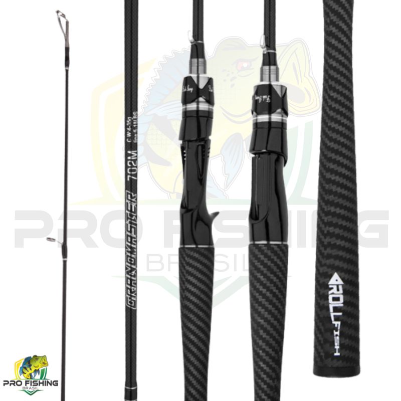 Nova Vara de Carretilha em Carbono GRANDMASTER Fast Action 5-15LB - 2 Partes