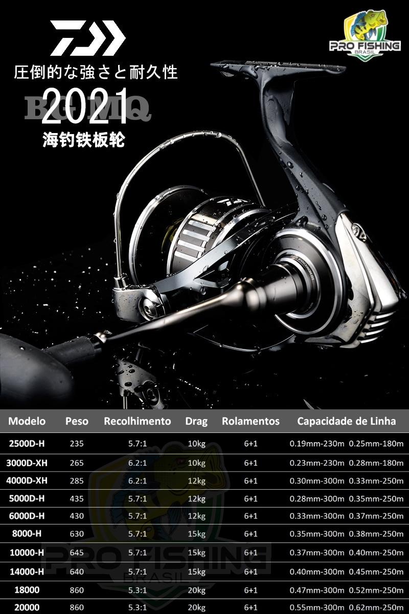 Novo Molinete DAIWA BG MQ - Drag de 10KG-20KG  6 Rolamentos +1BB + Frete Grátis