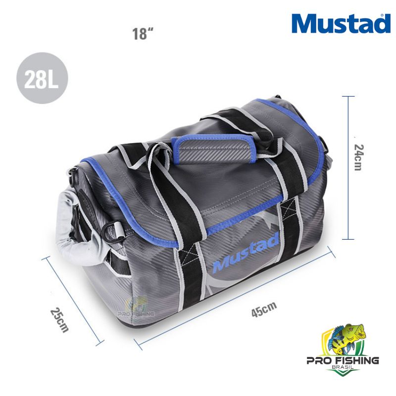 Bolsa de Pesca Impermeável MUSTAD Importada - Frete Grátis