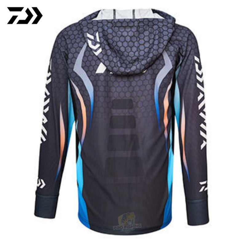 Camiseta de Pesca Daiwa Lançamento 2023 com Capuz e Proteção Solar UV+50 + Frete Grátis