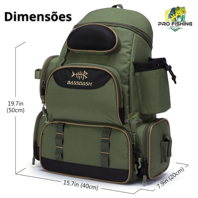 Nova Mochila de Pesca Bassdash - Super Resistente Prática e Durável - Frete Grátis