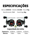 Nova Carretilha LURE PRO AE-2000 - Lançamento 2023