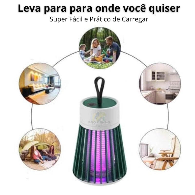 Armadilha Elétrica Portátil Mata Mosquito e Insetos Ultravioleta - Frete Grátis para Todo Brasil