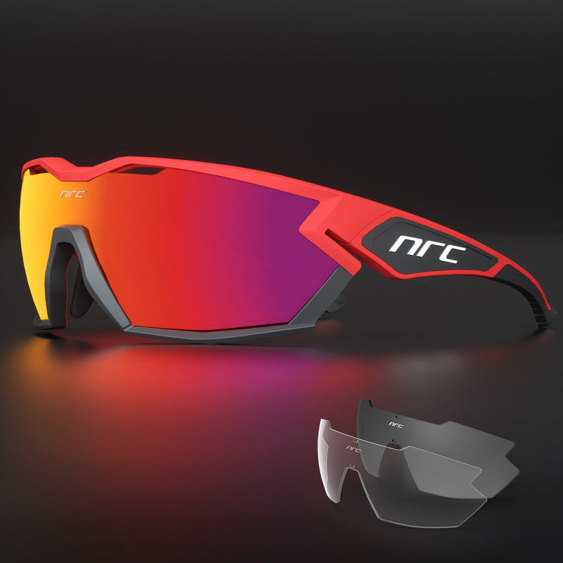 Óculos de Ciclismo NRC Italiano com 3 Lentes e Proteção Solar UV400+