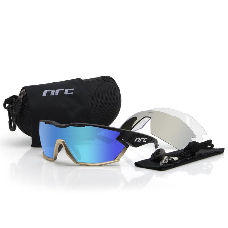 Óculos de Ciclismo NRC Italiano com 3 Lentes e Proteção Solar UV400+