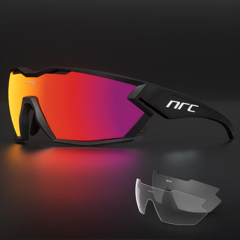 Óculos de Ciclismo NRC Italiano com 3 Lentes e Proteção Solar UV400+