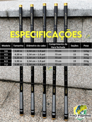 Nova Vara Telescópica de Carbono Premium LIMITED - Importada - Tamanhos: 3.6M/4.5M/5.4M/6.3M/7.2M (cópia)