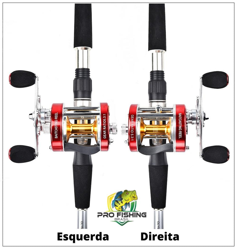 Super Carretilha de Perfil Alto Kastking Rover com 6 Rolamento