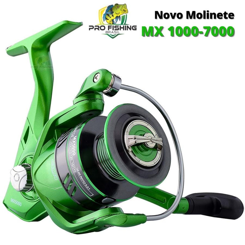 Novo Molinete de Pesca MX 1000-7000 com 11 Rolamentos e até 14kg de DRAG