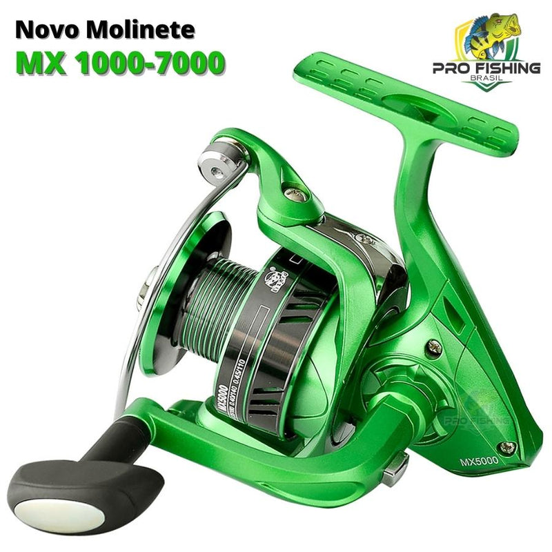 Novo Molinete de Pesca MX 1000-7000 com 11 Rolamentos e até 14kg de DRAG