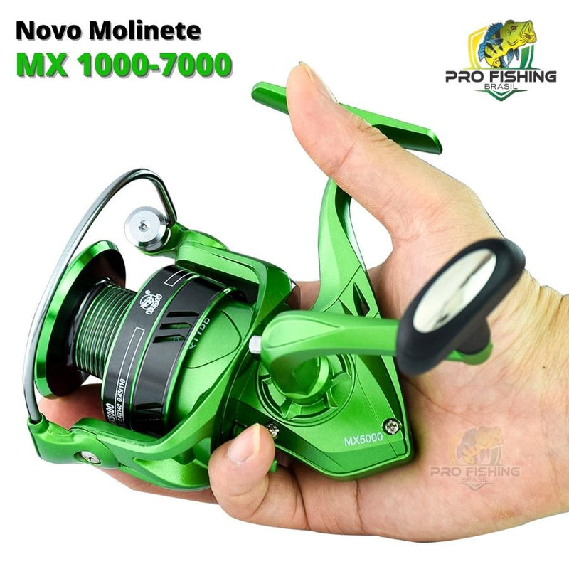 Novo Molinete de Pesca MX 1000-7000 com 11 Rolamentos e até 14kg de DRAG