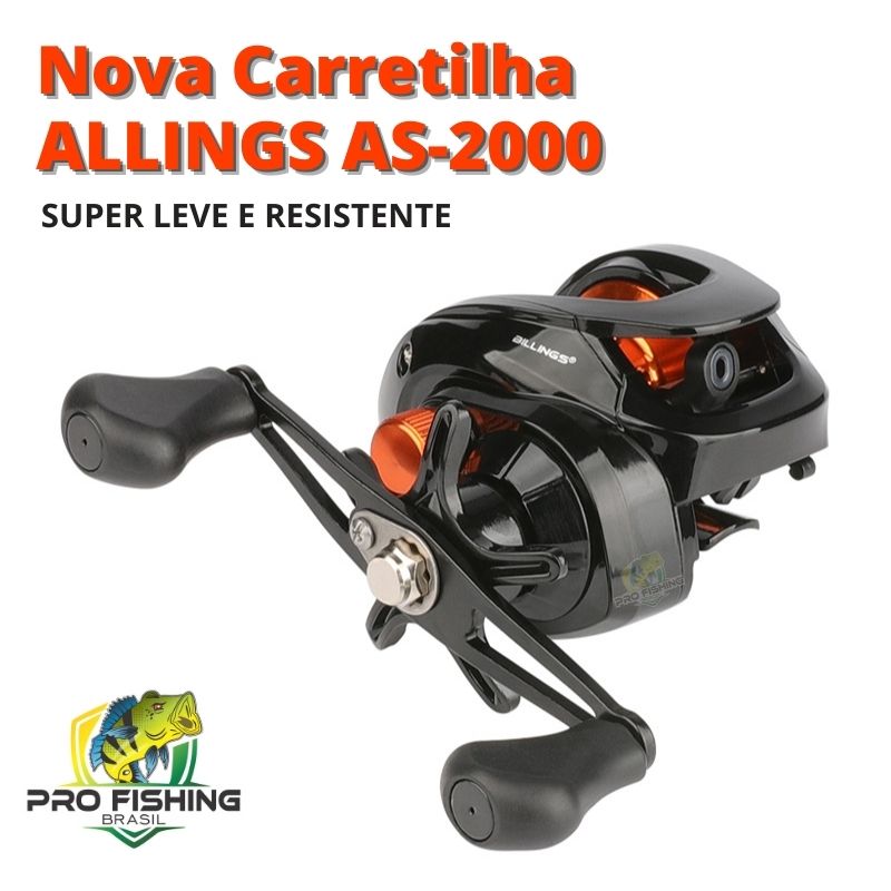 Nova Carretilha ALLINGS AS-200 com 18 Rolamentos - Lançamento 2023 - Promoção Frete Grátis
