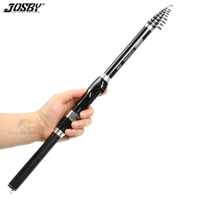 Nova Vara Telescópica ULTRA LIGHT JOSBY FISHING BLACK PREMIUM - Lançamento 2023