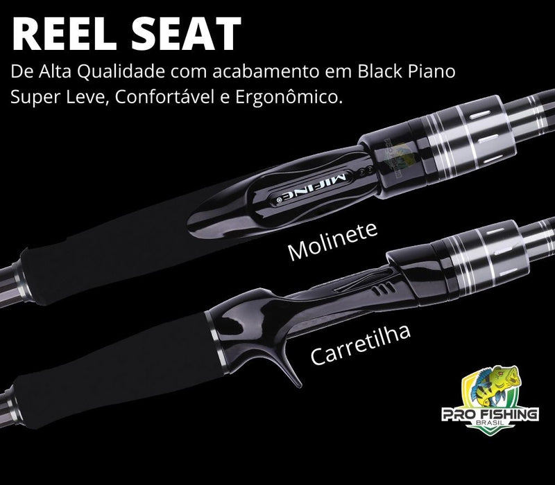 Nova Vara de Carretilha Maximus Carbon – 1,83m - 3 Partes - Frete Grátis p/ todo Brasil