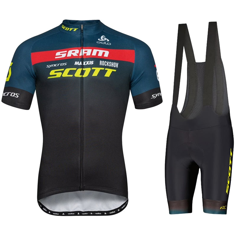 Novo Conjunto de Ciclismo SCOTT RC TEAM - Camiseta + Bretelle - Frete Grátis