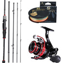 Super KIT COMPLETO de PESCA Sougayilang com Vara + Molinete + Linha - Frete Grátis