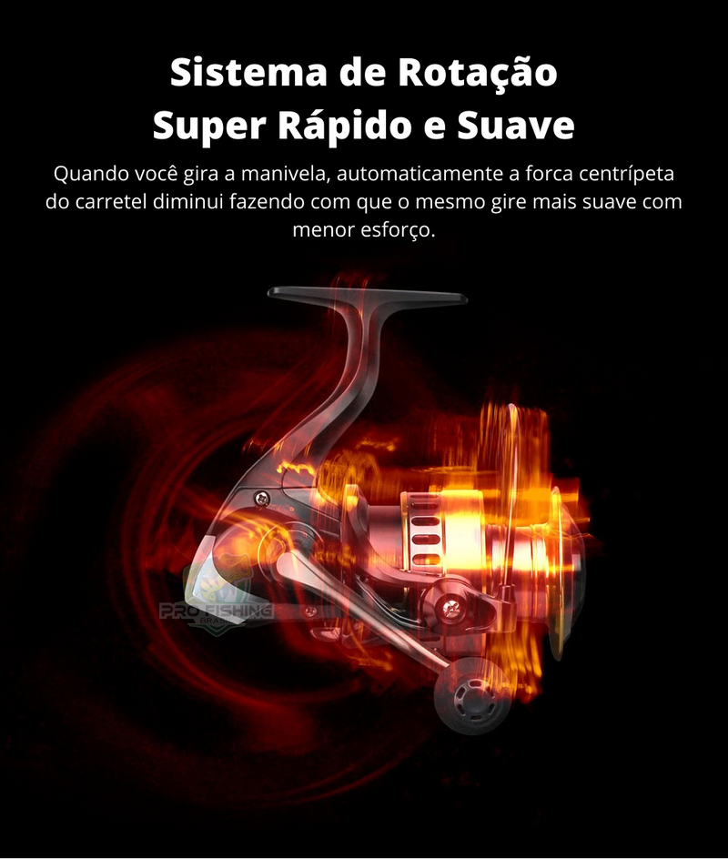 Super Molinete LINNHUE HE 1000-7000 - Drag 12kg - Frete Grátis p/ todo Brasil