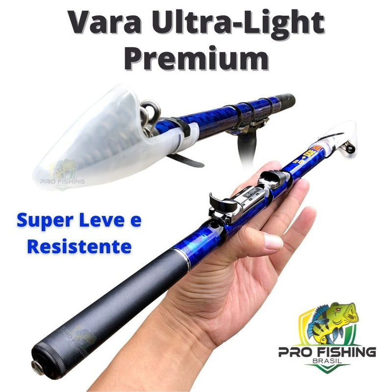 Vara Telescópica Ultra light Carbon PREMIUM - GHOTDA - Frete Grátis p/ todo Brasil
