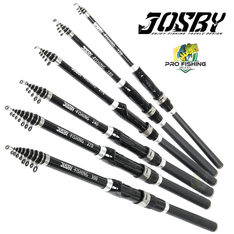 Nova Vara Telescópica ULTRA LIGHT JOSBY FISHING BLACK PREMIUM - Lançamento 2023