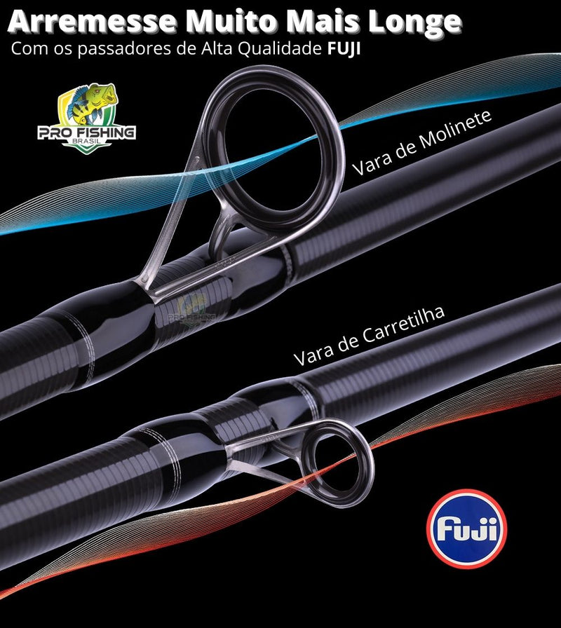 Nova Vara de Moliente Mamimus Carbon – 1,8m - 3 Partes - Frete Grátis p/ todo Brasil