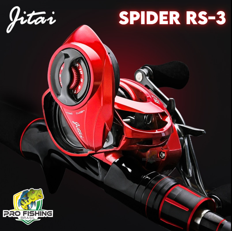 Nova Carretilha SPIDER RS-3 - 11 Rolamentos - Freio de 8.5kg - Recolhimento 7.3:1