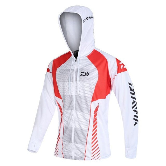 Camiseta de Pesca Daiwa Elite c/ Capuz - Manga Longa - Proteção UV+50