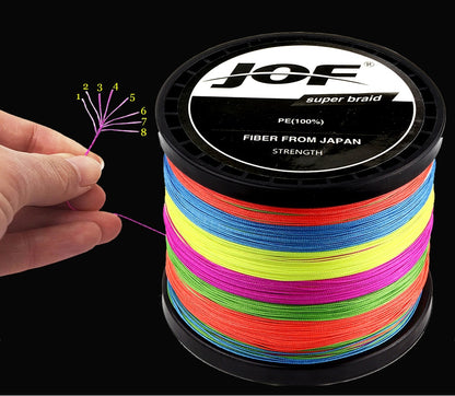 Linha Multifilamento de Pesca JOF 8x - 500 metros - 100% PE - Importada