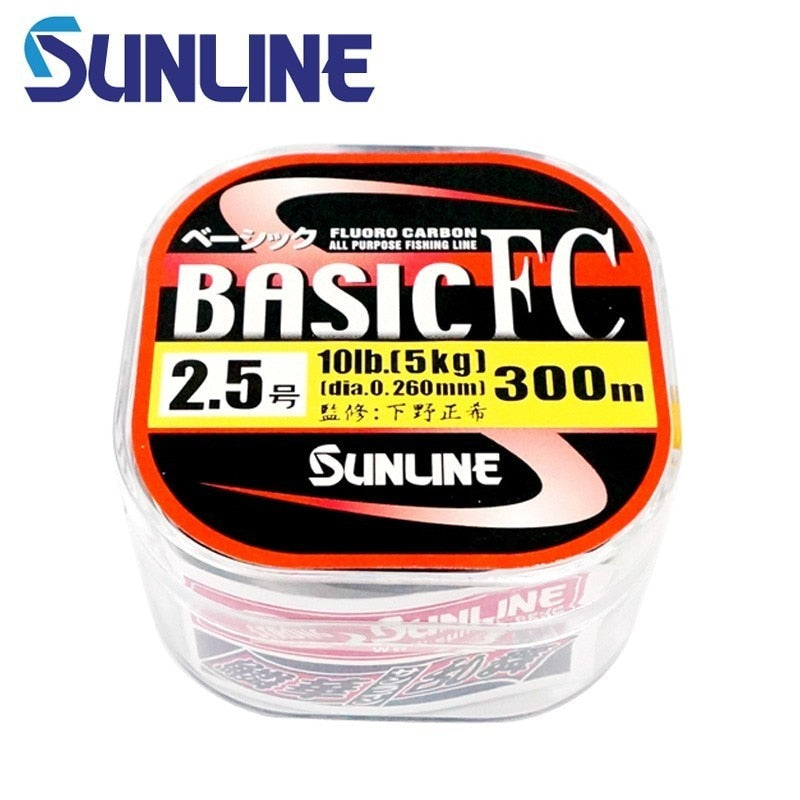 Linha Fluorocarbon Sunline Basic – Linha Japonesa Original – Frete Grátis