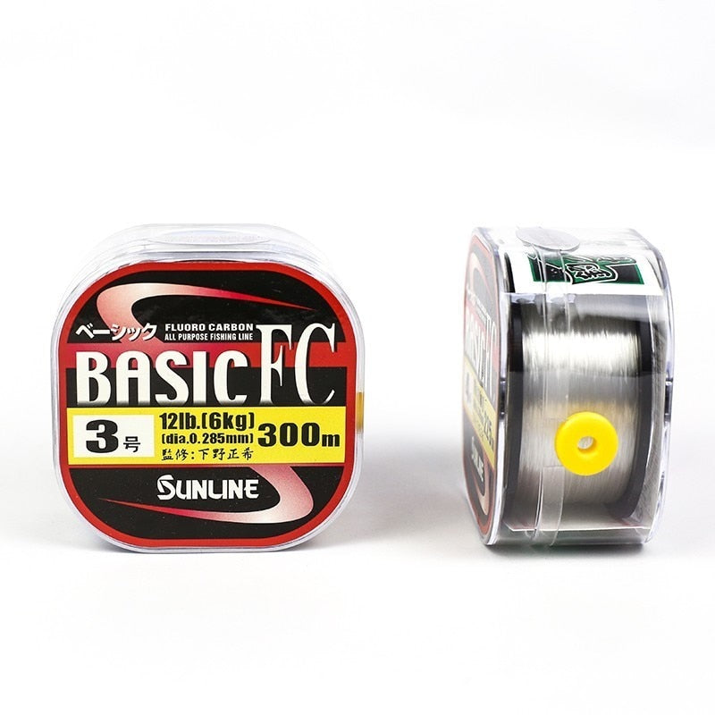 Linha Fluorocarbon Sunline Basic – Linha Japonesa Original – Frete Grátis