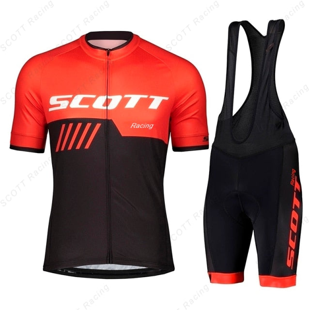 Novo Conjunto Scott Racing 2022 (Camiseta + Bretelle) – Importado