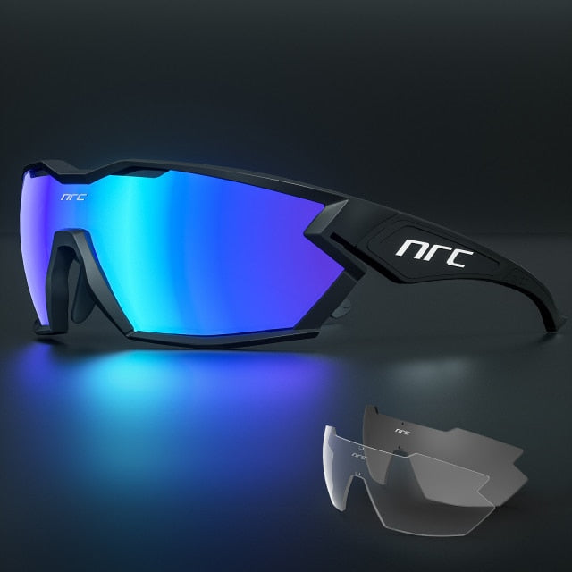 Cópia de Óculos de Ciclismo Italiano NRC TR90 com 3 lentes – Proteção UV400+