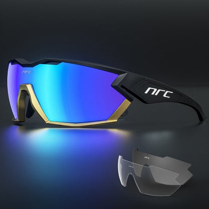 Cópia de Óculos de Ciclismo Italiano NRC TR90 com 3 lentes – Proteção UV400+