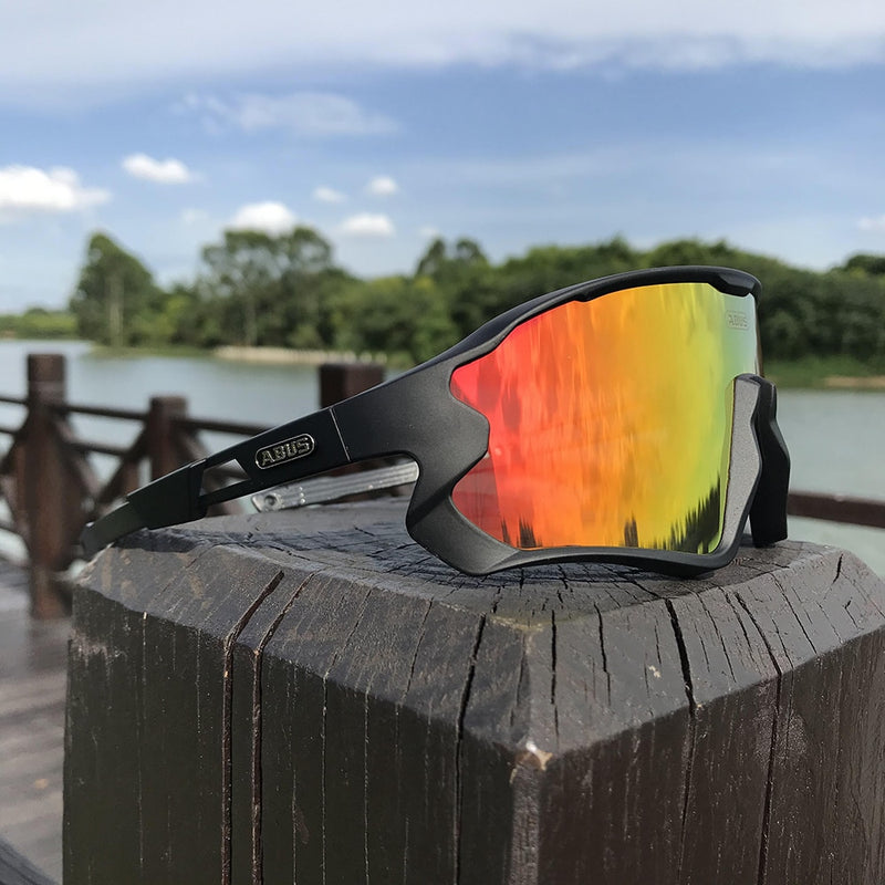 Novo Óculos de Ciclismo ABUS com 5 lentes – Proteção UV+400 - Unisex