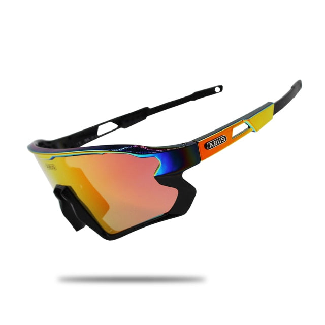 Novo Óculos de Ciclismo ABUS com 5 lentes – Proteção UV+400 - Unisex