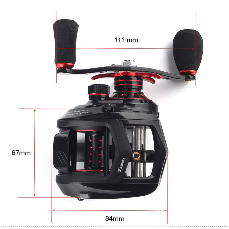 Carretilha TITAN BIG GAME  MT200 - 13kg de Drag - 11 Rolamentos +1 - Recolhimento 7.1:1