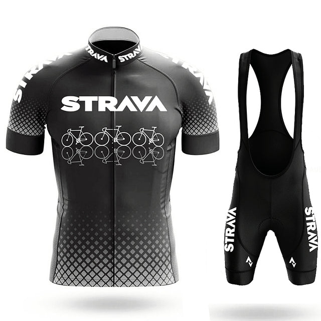 Novo Conjunto de Ciclismo STRAVA 2022 (Bretelle + Camiseta) - Frete Grátis p/ todo Brasil